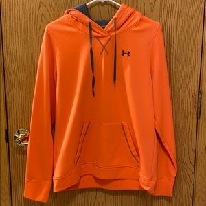 Bright neon orange Under Armour hoodie